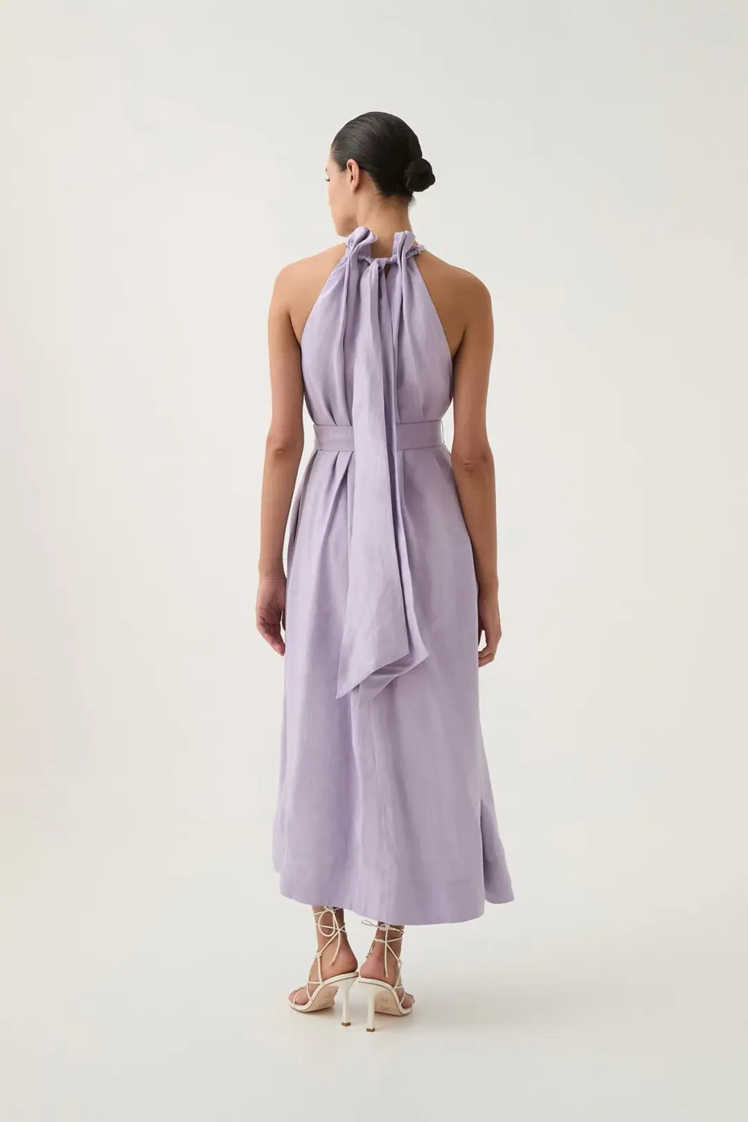 Aje Mariel Trapeze Midi Dress Lilac Size 14 for rent on The Volte - main image