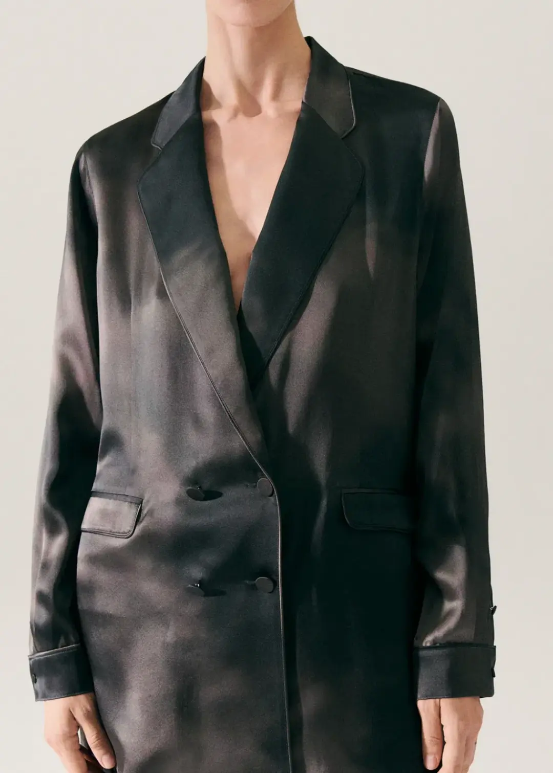 Silk Laundry Relaxed Blazer Black Size 8 for rent on The Volte - main image