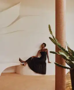 Aje Soundscape Maxi Dress in Black Size AU 16 for rent on The Volte - image 5