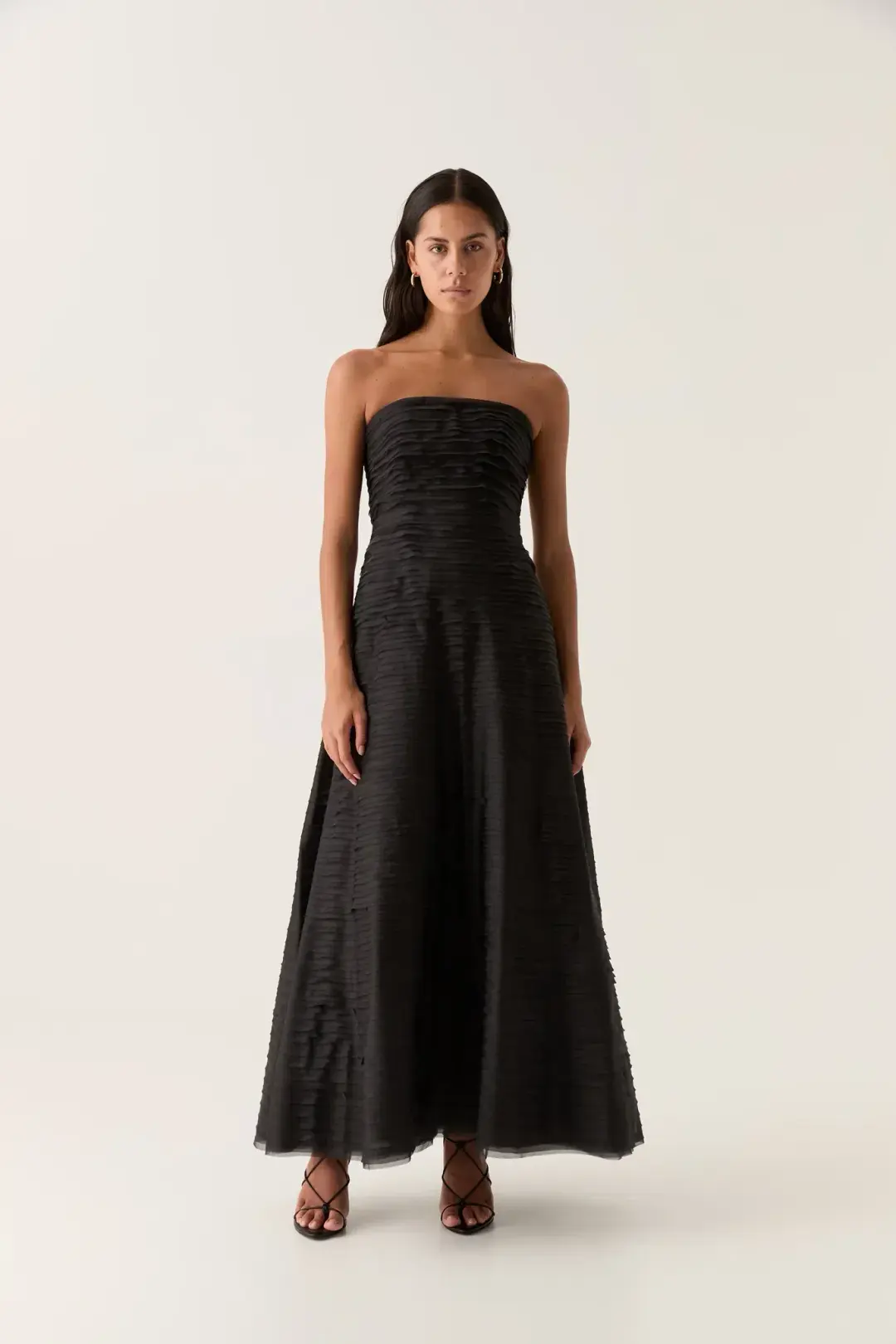 Aje Soundscape Maxi Dress in Black Size AU 16 for rent on The Volte - main image