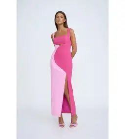 By Johnny Caterina Two Tone Curve Midi Pink Multi Size 6 for rent on The Volte - image 2
