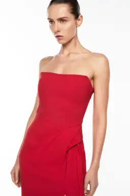 Manning Cartel Asymmetrical Games Strapless Gown Red Size 10 for rent on The Volte - image 7