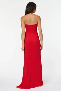Manning Cartel Asymmetrical Games Strapless Gown Red Size 10 for rent on The Volte - image 4