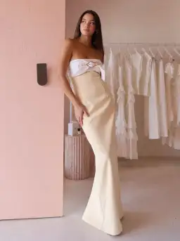 Tojha Kasai Dress Lemon/Ivory Size S / AU 8 for rent on The Volte - image 5