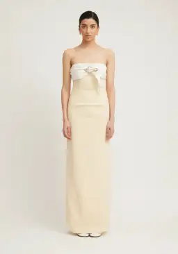 Tojha Kasai Dress Lemon/Ivory Size S / AU 8 for rent on The Volte - image 1