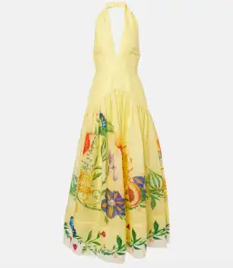 Alemais Dahlia Halter Maxi Dress Gown in Yellow Size AU 14 for rent on The Volte - image 4