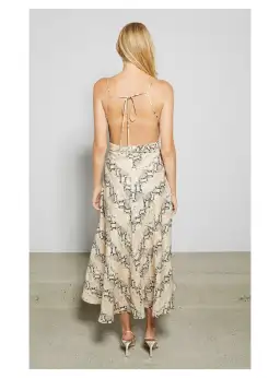 Bec & Bridge Franco Midi Dress Snakeskin Print Size AU 8 for rent on The Volte - image 3