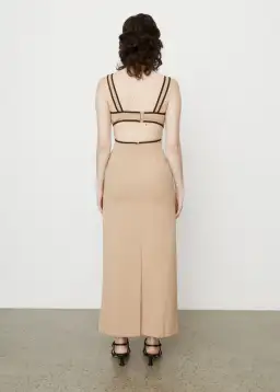 Wynn Hamlyn Burn Out Bodice Dress Beige Size 10 for rent on The Volte - image 5