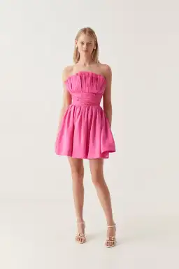 Aje Whisper Layered Mini Dress Pink Size 8 for rent on The Volte - image 1