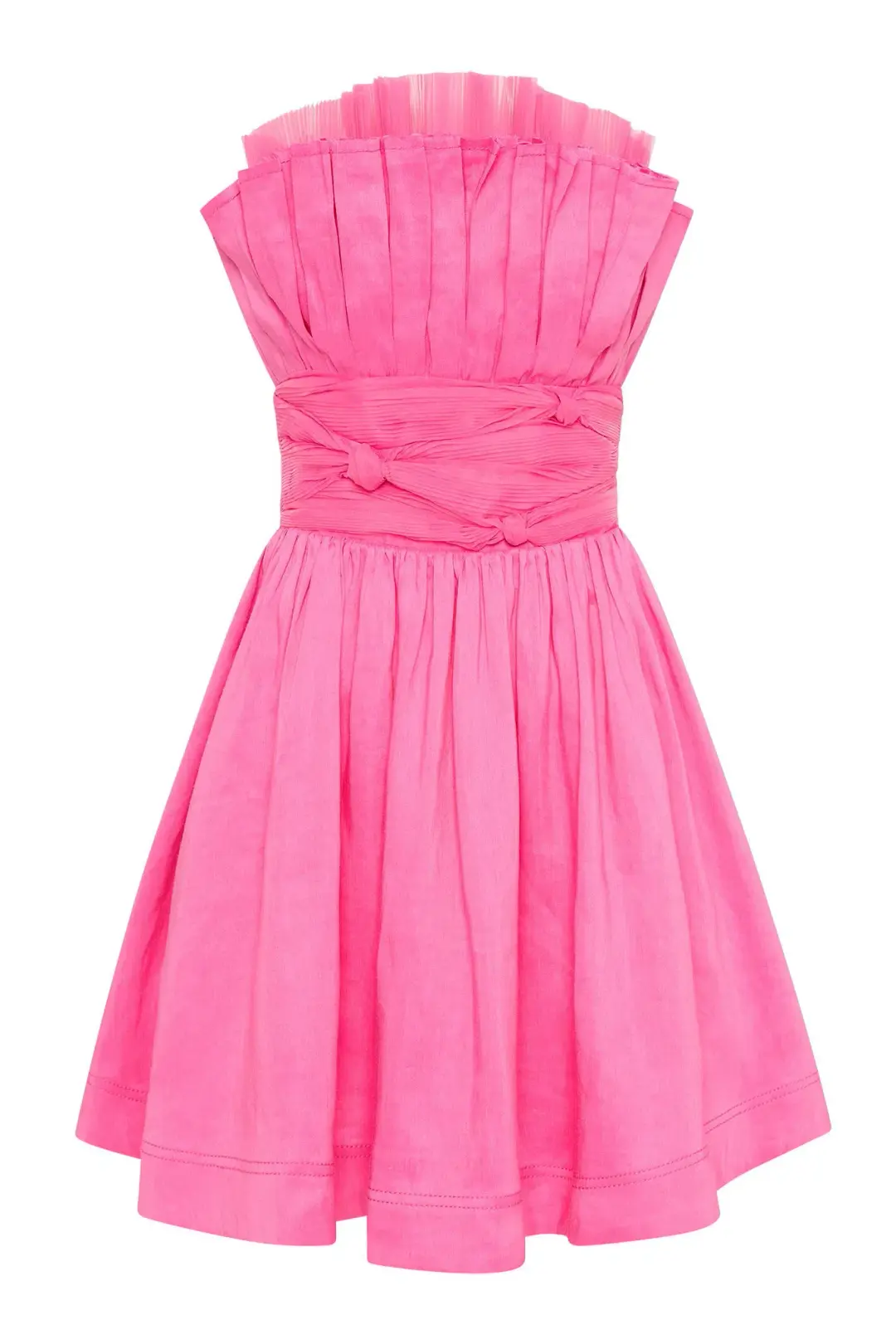 Aje Whisper Layered Mini Dress Pink Size 8 for rent on The Volte - main image