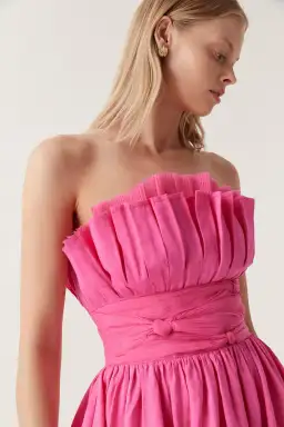 Aje Whisper Layered Mini Dress Pink Size 8 for rent on The Volte - image 3