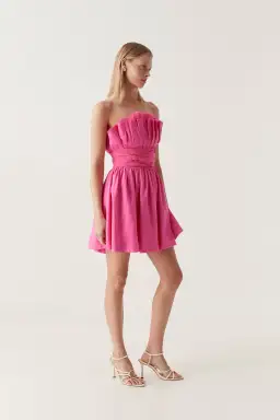 Aje Whisper Layered Mini Dress Pink Size 8 for rent on The Volte - image 2