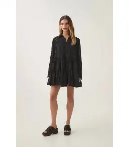 Aje Charmer Lace Trim Mini Dress Black Size AU 6 for rent on The Volte - image 1