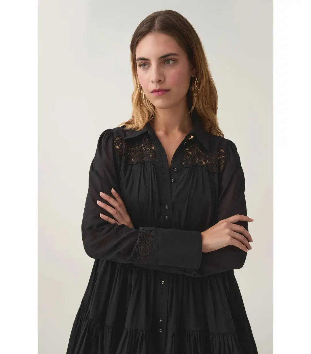 Aje Charmer Lace Trim Mini Dress Black Size AU 6 for rent on The Volte - main image