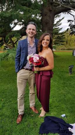 Shona Joy Luxe U Shaped Frill Dress Burgundy Size 10