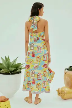 Alemais Emilio Midi Dress Print Size 10 for rent on The Volte - image 4