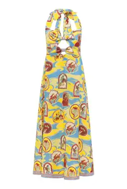 Alemais Emilio Midi Dress Print Size 10 for rent on The Volte - image 2