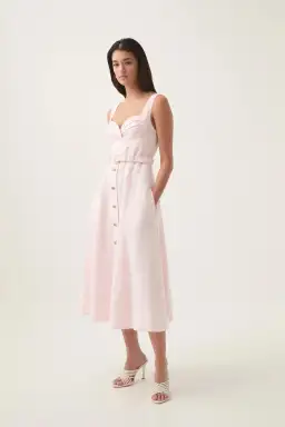 Aje Primary Belted Midi Blush AU Size 8 for rent on The Volte - image 2