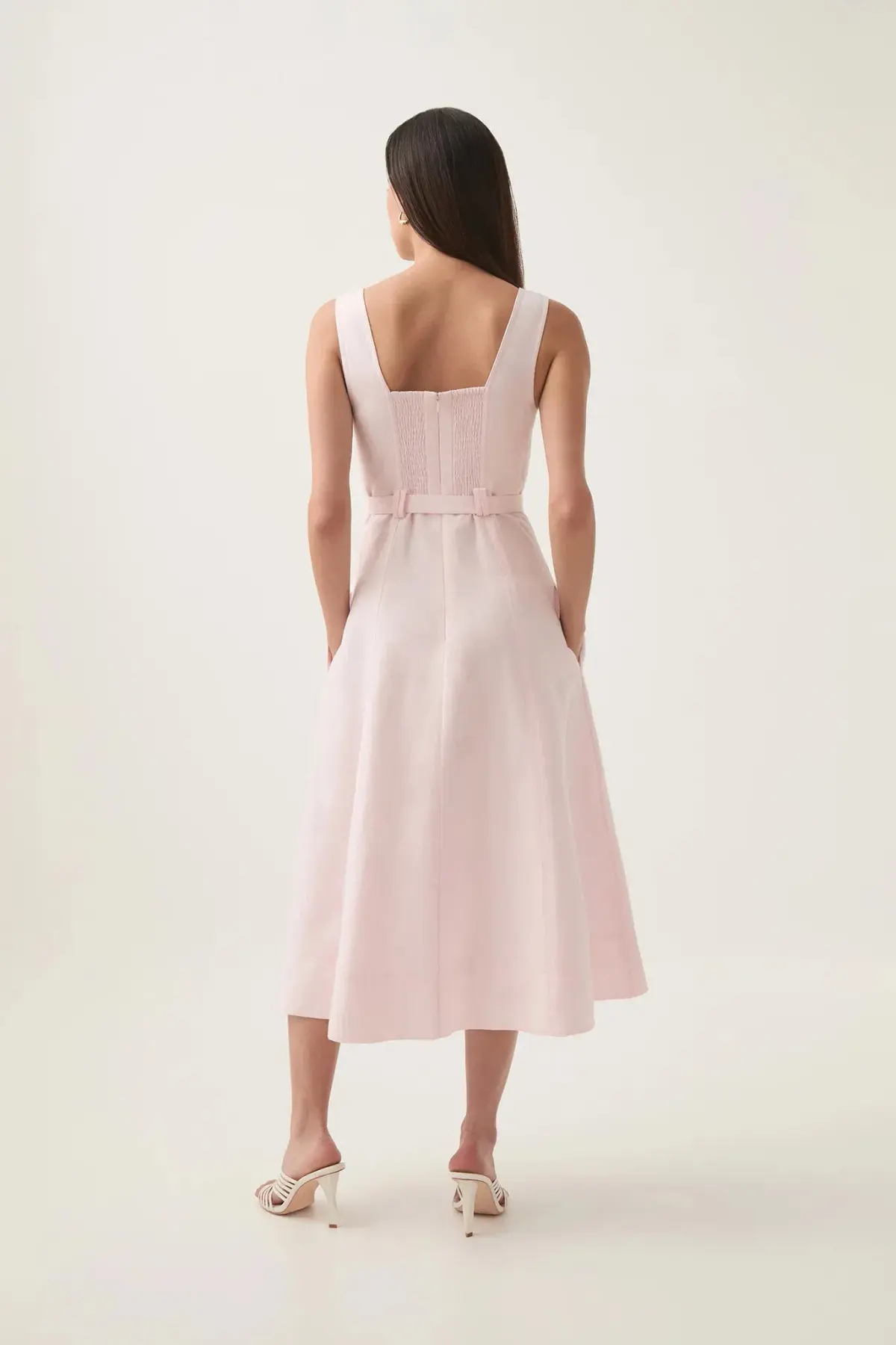 Aje Primary Belted Midi Blush AU Size 8 - Image 5