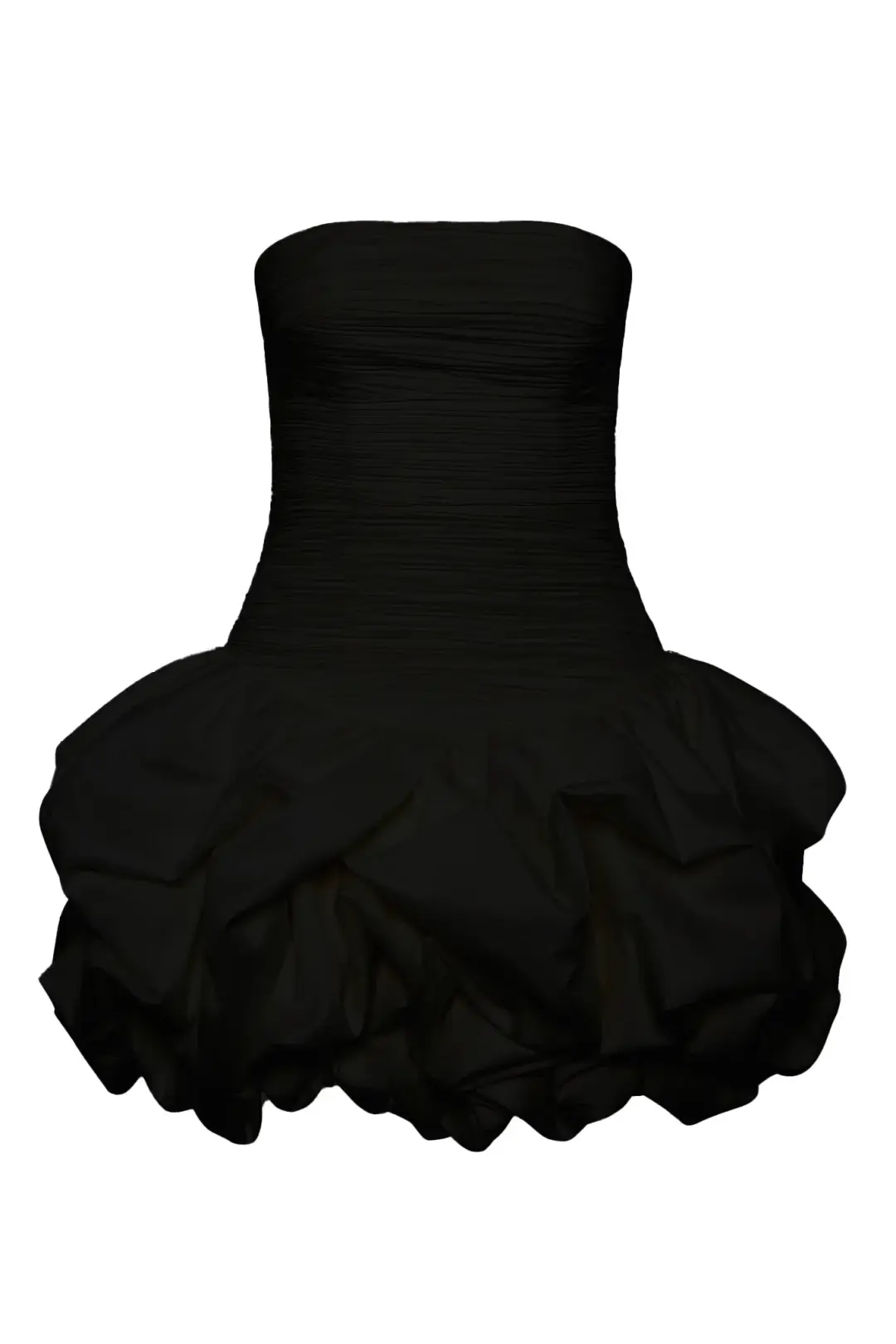 AJE Violette Bubble Hem Mini Dress in Black Size 8 for rent on The Volte - main image