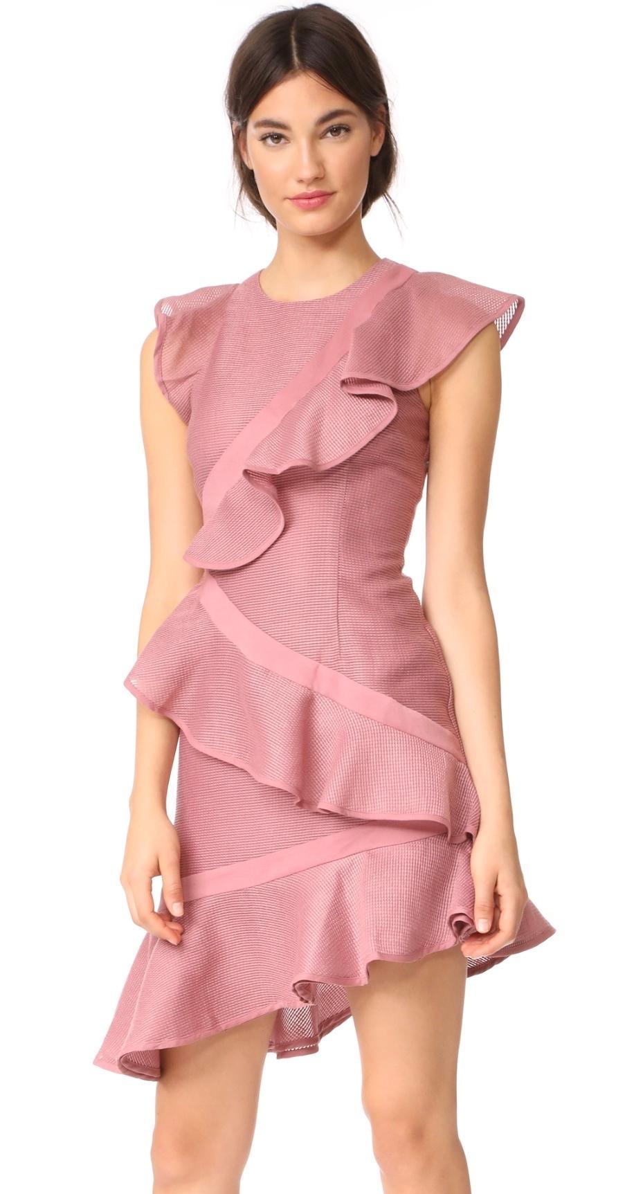 Keepsake Flashing Lights Mini Dress Pink Size 12 for rent on The Volte - main image