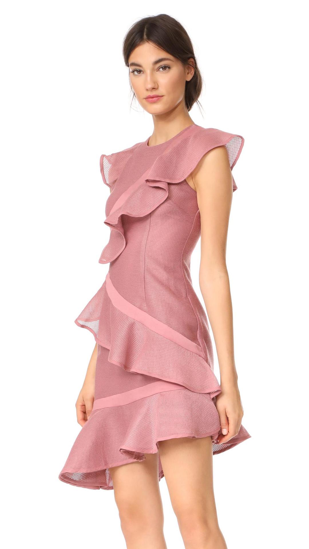 Keepsake Flashing Lights Mini Dress Pink Size 12 for rent on The Volte - main image