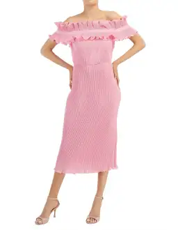 Keepsake Clarity Midi Dress in Pop Pink Size 6 for rent on The Volte - image 1