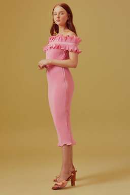 Keepsake Clarity Midi Dress in Pop Pink Size 6 for rent on The Volte - image 5