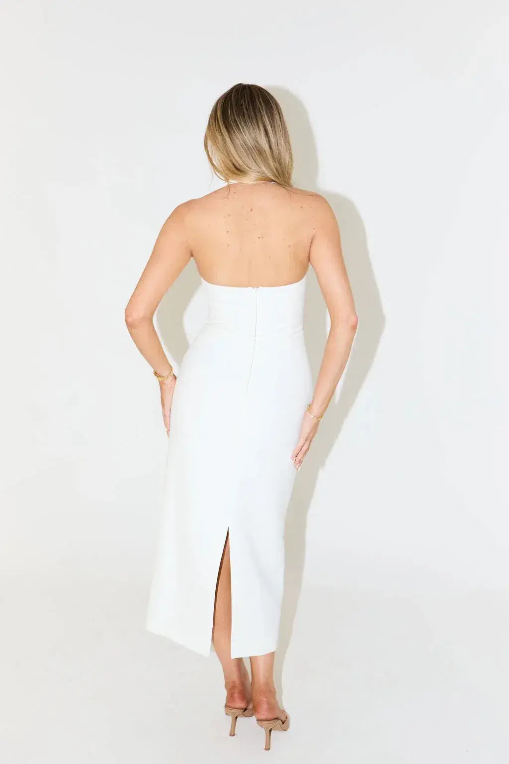 Odd Muse The Ultimate Muse Halter Neck Midi in White Size 6 for rent on The Volte - main image