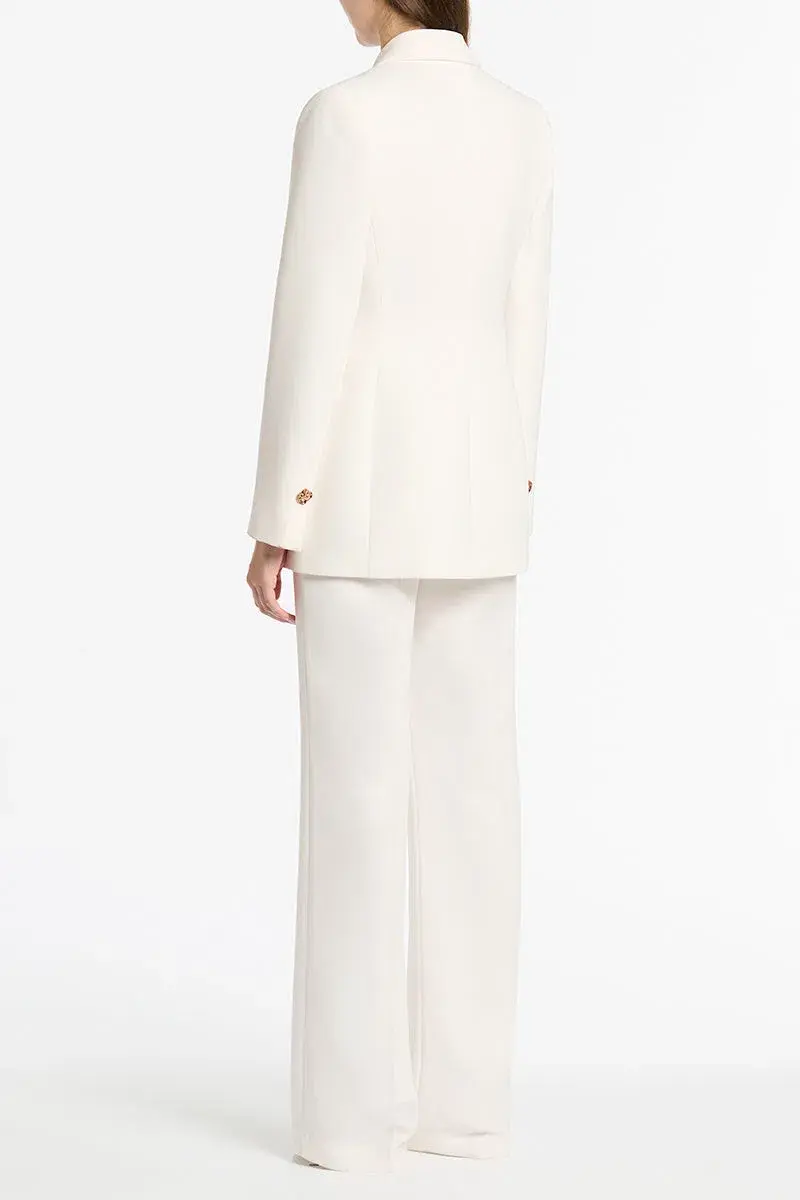 Carla Zampatti Florence Crepe Blazer White Size 12 for rent on The Volte - main image