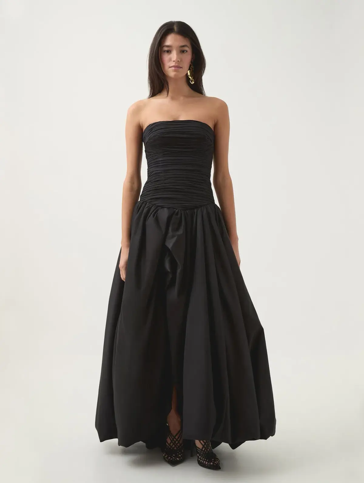 Aje Bubble Hem Maxi Dress Black Size 6 - Image 2