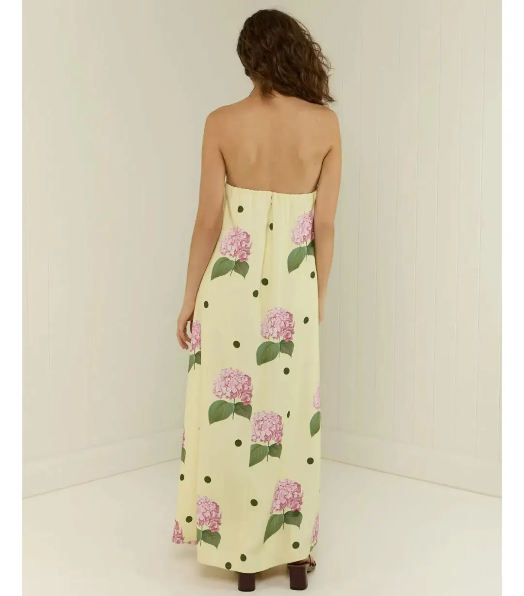 Palm Noosa Alessia Portofino Polka Dot Maxi Dress Print Size 8 for rent on The Volte - main image