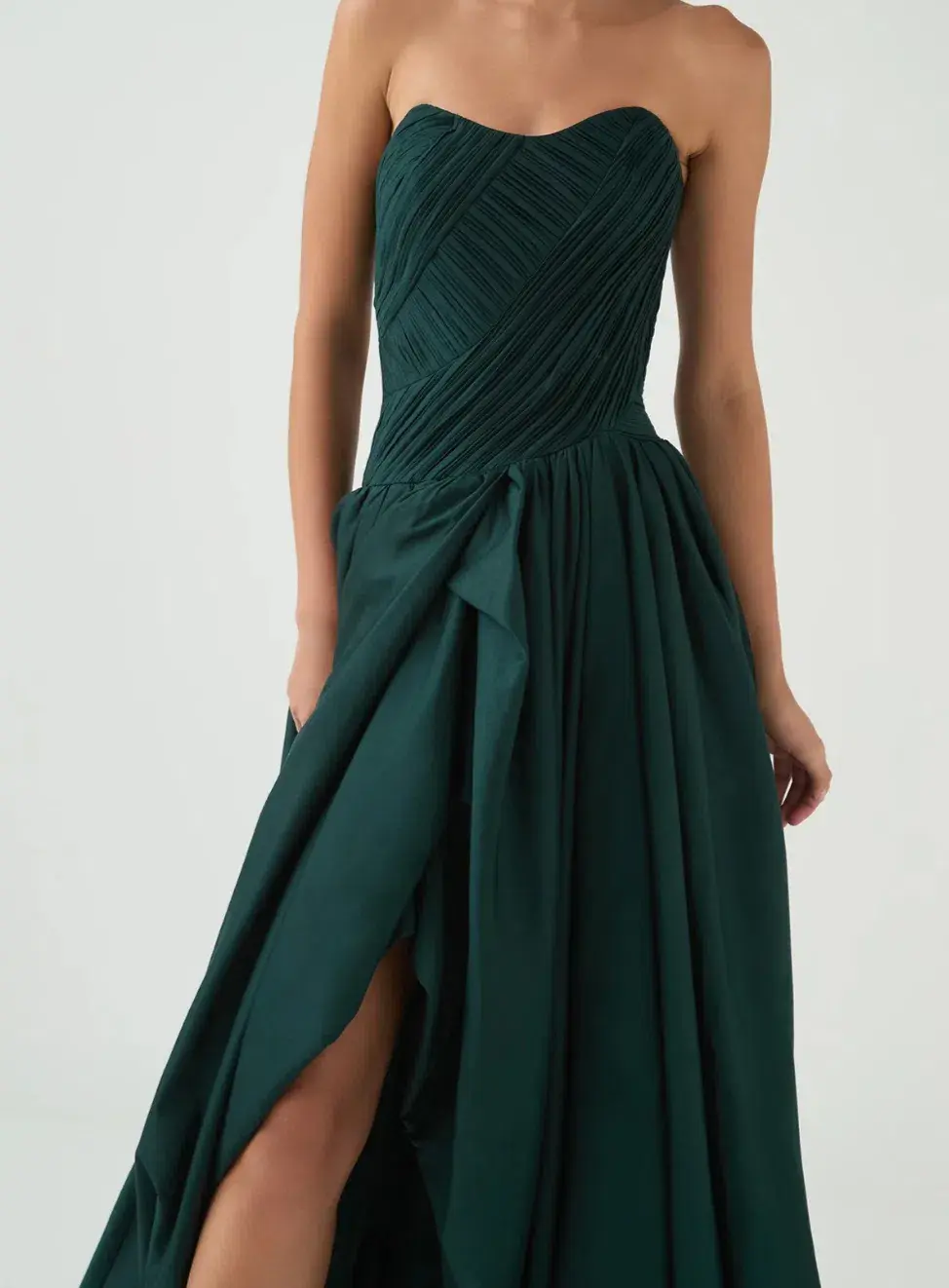 Aje Spatial Maxi Dress Bonsai Green Size AU 10 for rent on The Volte - main image