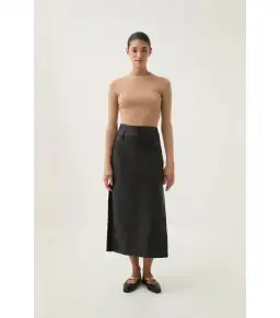 Aje Aspect Midi Skirt Black Size AU 12