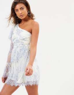 Alice McCall Isn’t She Lovely Dress in Creme & Cobalt Size 6 for rent on The Volte - image 4