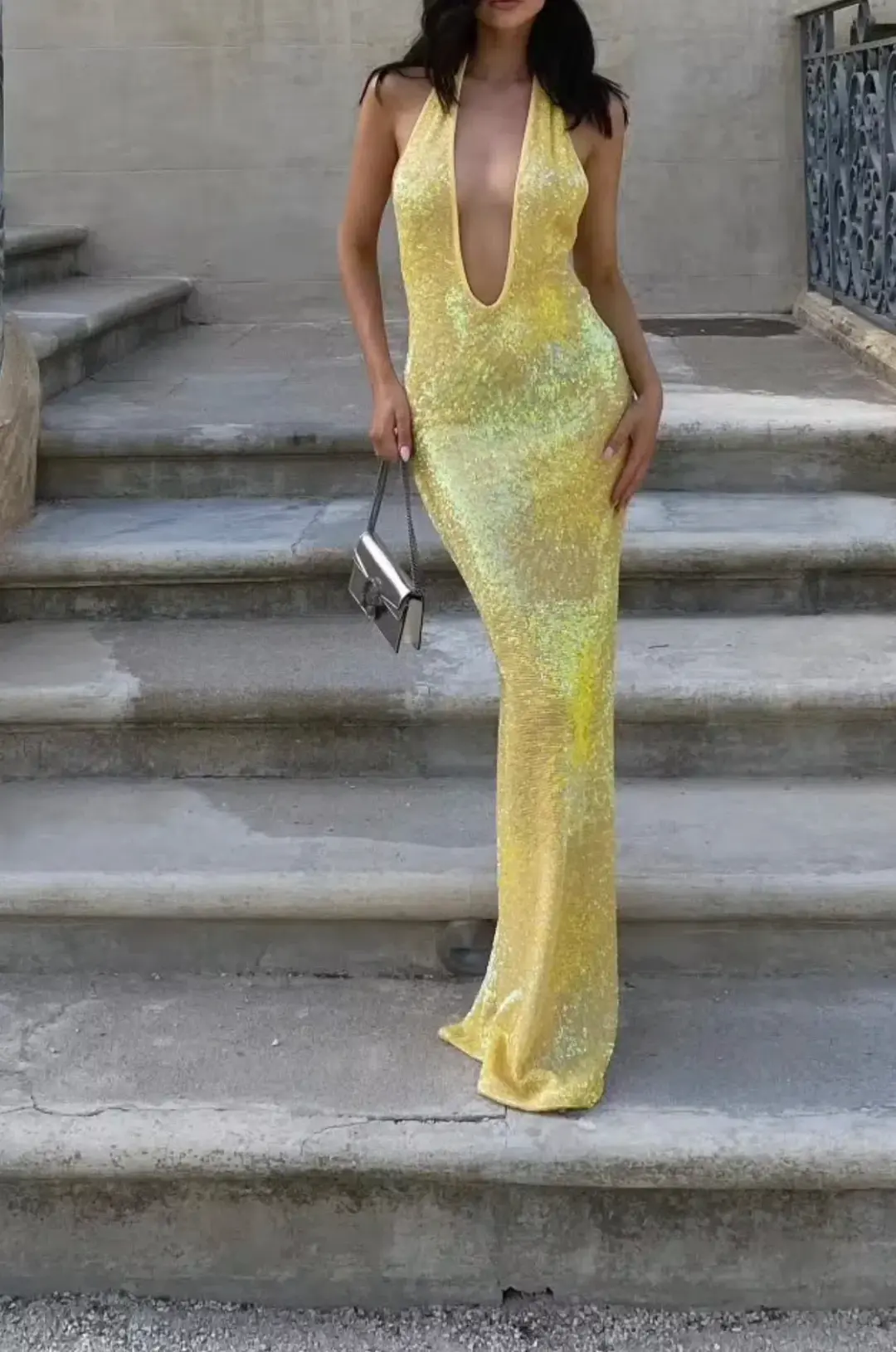 Natalie Rolt Delilah Gown Yellow Size 10 for rent on The Volte - main image