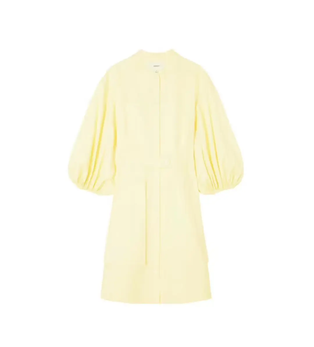 Oroton Cotton-Linen Full Sleeve Sorbet Yellow Dress Size 10 for rent on The Volte - main image