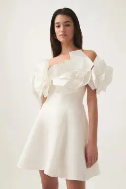 Aje Etta Mini Dress Ivory Size 14 for rent on The Volte - image 1