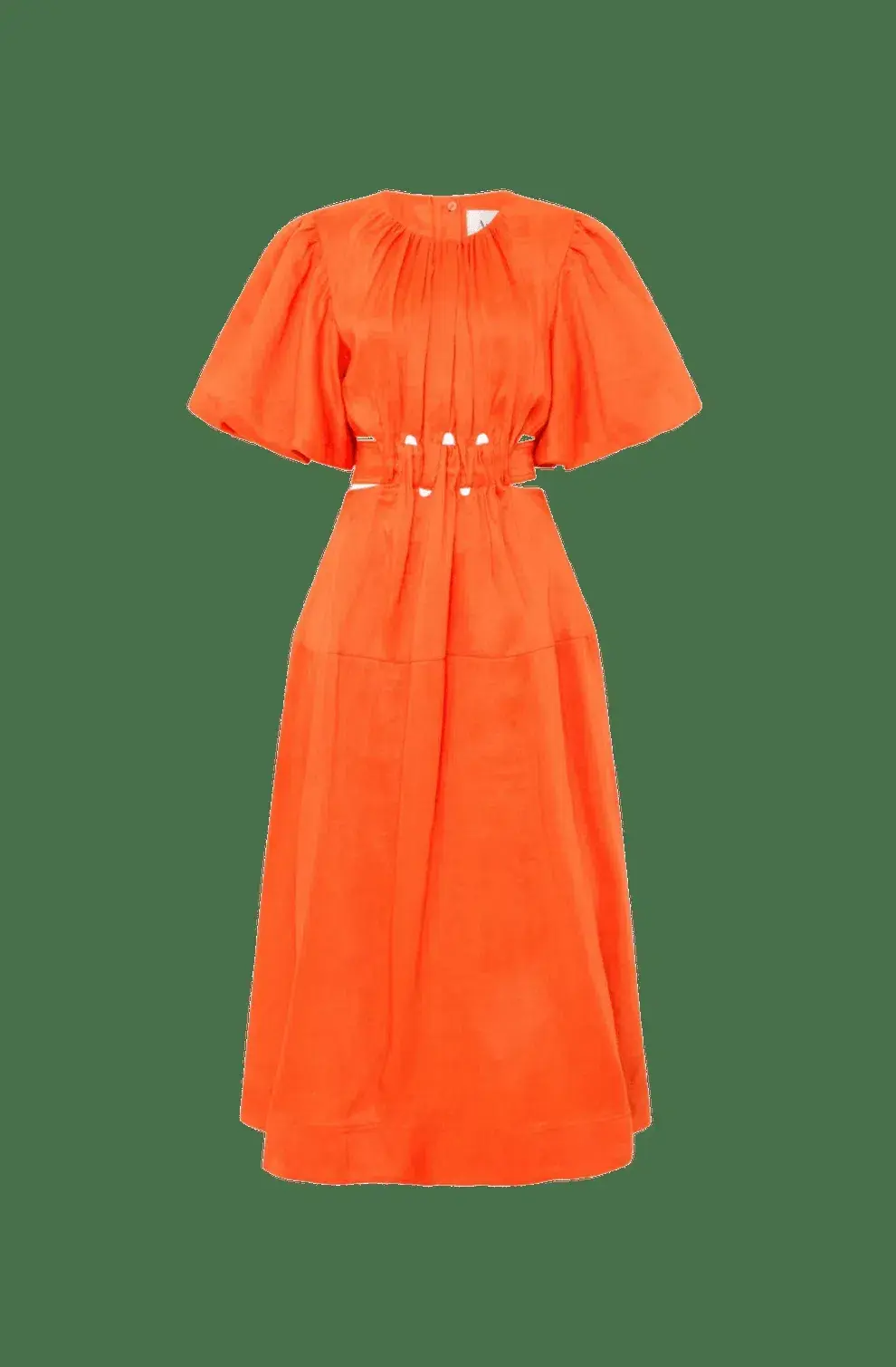 Aje Cosette Tie Back Midi Dress Orange Size 6 for rent on The Volte - main image