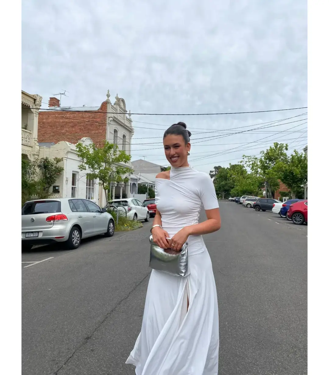 Bec & Bridge Seraphina Asym Dress in White Size AU 10 for rent on The Volte - main image