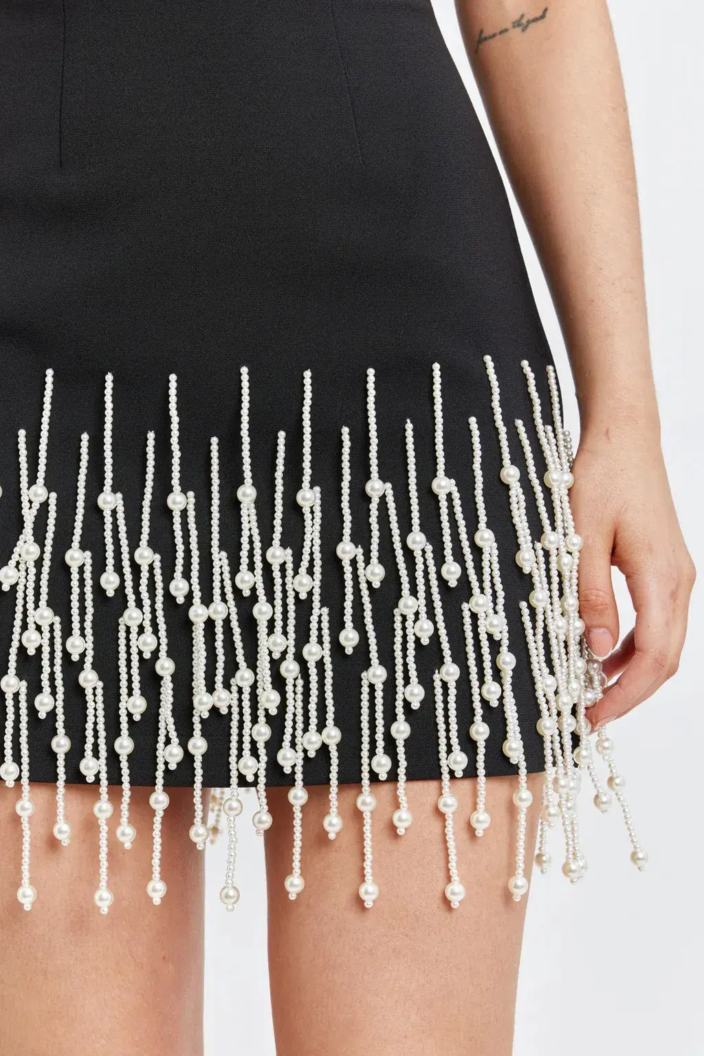 Odd Muse The Ultimate Muse Pearl Drop Sleeveless Mini Dress Black Size M / AU 10 for rent on The Volte - main image