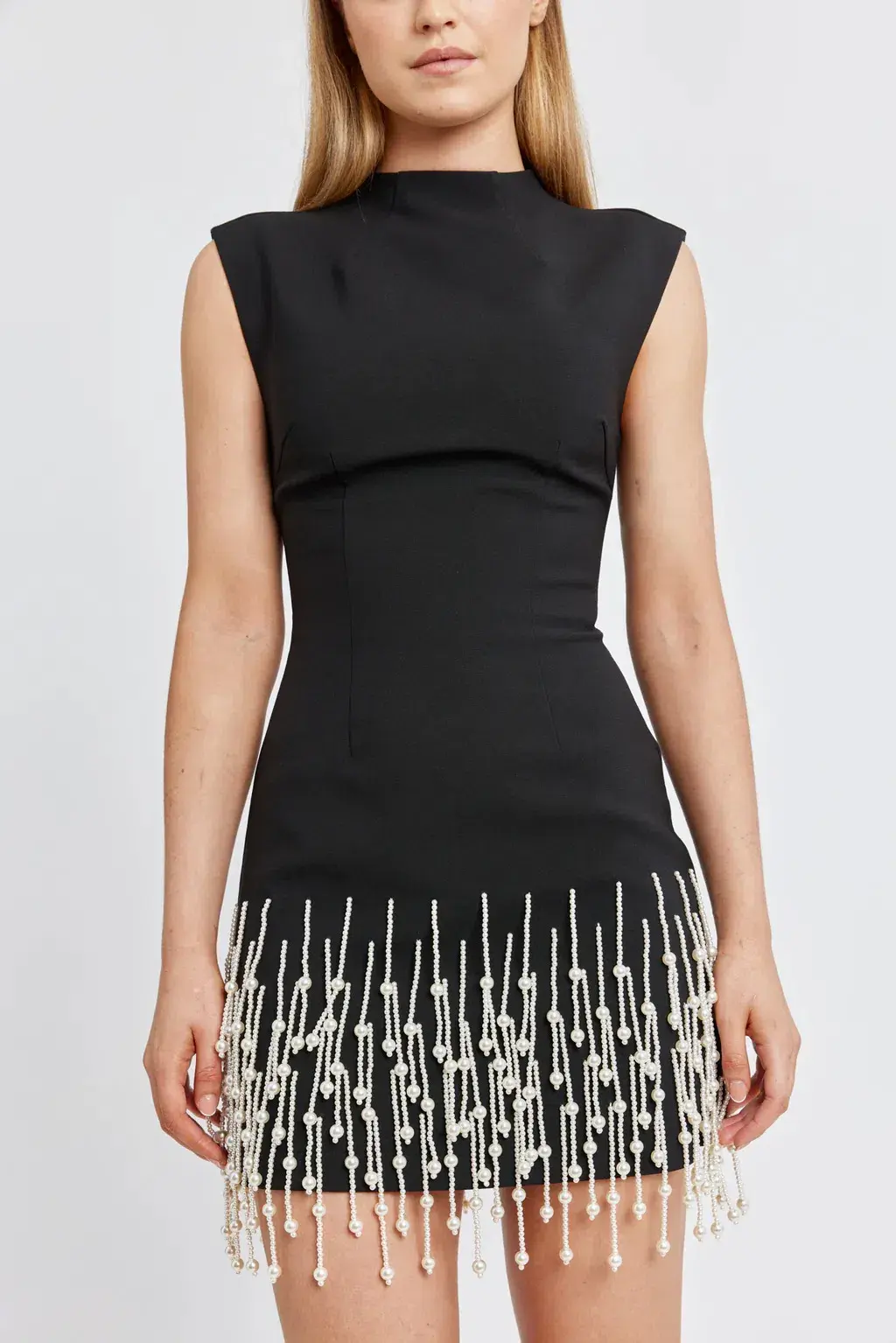 Odd Muse The Ultimate Muse Pearl Drop Sleeveless Mini Dress Black Size M / AU 10 for rent on The Volte - main image