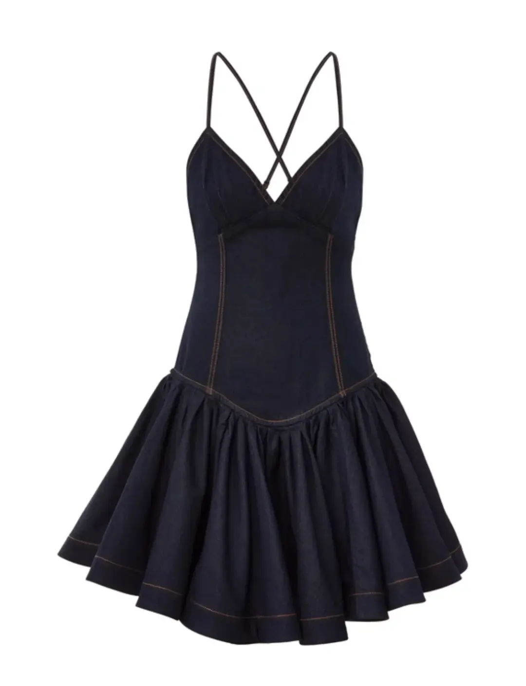 Zimmermann Crush Denim Mini Dress Night Sky Size 0 / AU 8 for rent on The Volte - main image