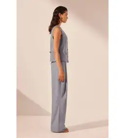 Shona Joy Asher Oversized Tailored Vest in Steel Grey Size AU 8 for rent on The Volte - image 2