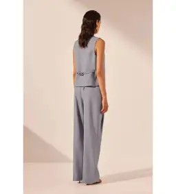 Shona Joy Asher Oversized Tailored Vest in Steel Grey Size AU 8 for rent on The Volte - image 3