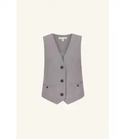 Shona Joy Asher Oversized Tailored Vest in Steel Grey Size AU 8 for rent on The Volte - image 6