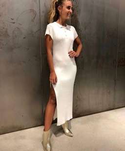 Manning Cartell Knit white polo dress Size 8 for rent on The Volte - image 1