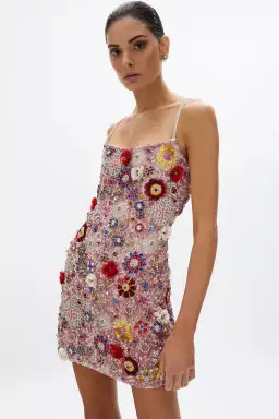 Rachel Gilbert Francesca Mini Dress Pink Multi Size 0 / AU 6 for rent on The Volte - image 1