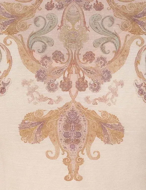 Zimmermann Illustration Bodice Top in Cream Paisley Size 2 / AU 12 for rent on The Volte - main image