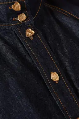 Zimmermann Crush Flutter Sleeve Shirt in Night Sky Size AU 12 for rent on The Volte - image 4